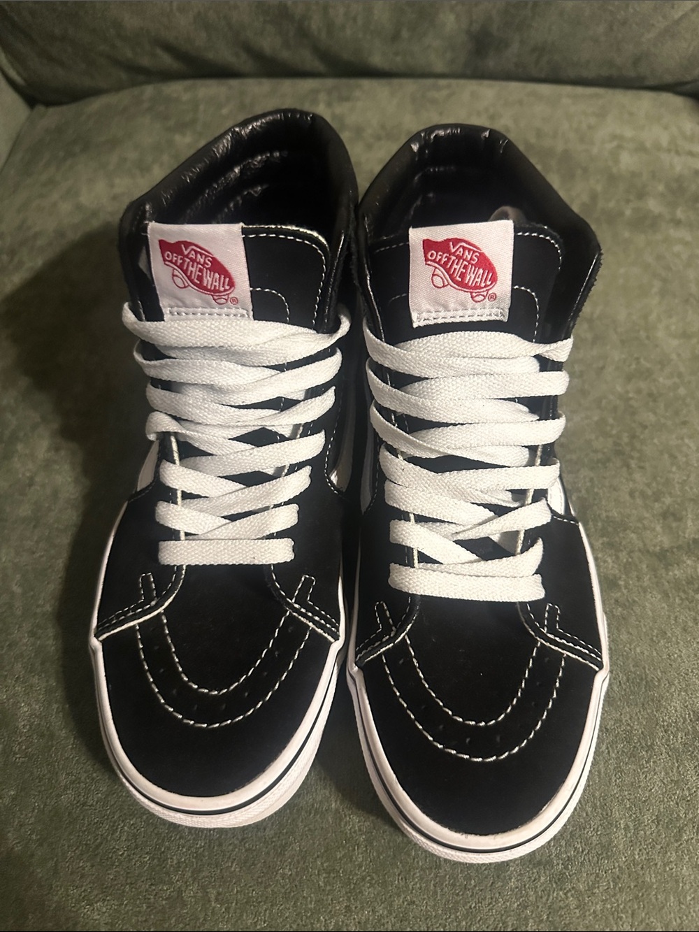 Vans Black & White High Top Skate Sneakers - Picture 2 of 8